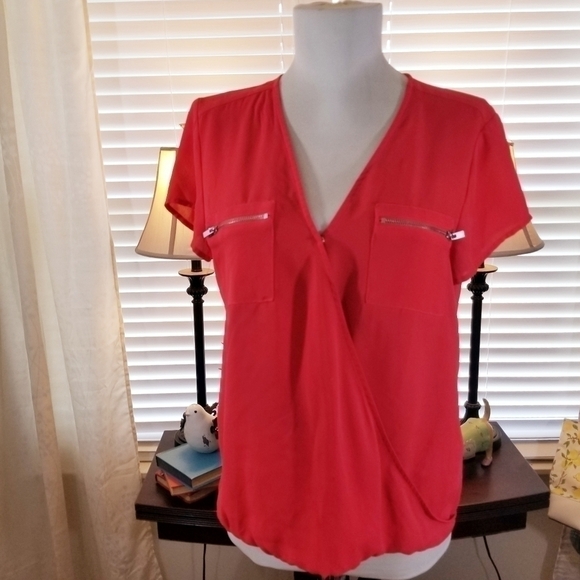 Maurice's sz sm top reddish orange - Picture 3 of 7